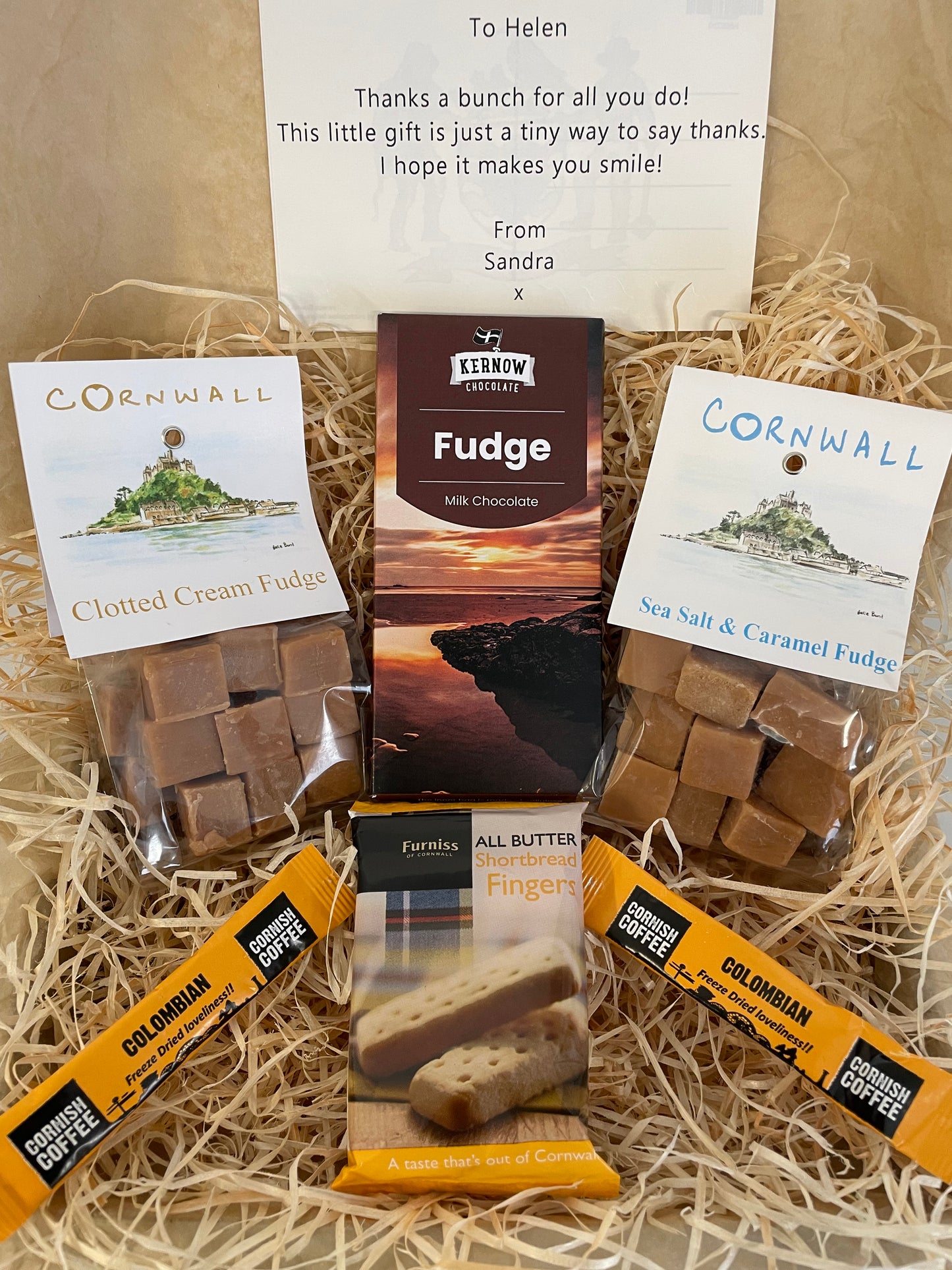 Sea salt & clotted fudge with a chocolate flavour of your choice gift box