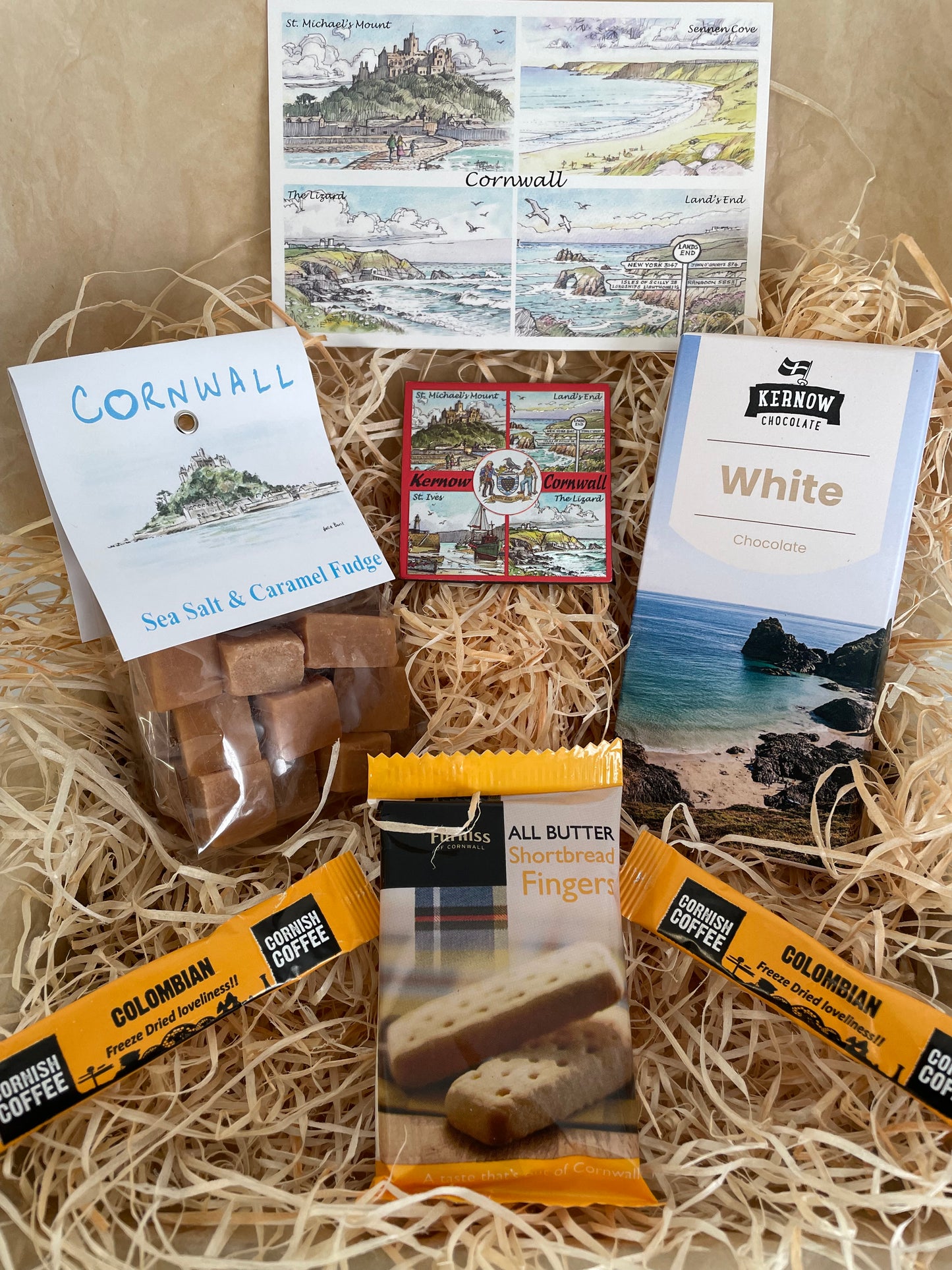 White chocolate with a touch of caramel sea salt fudge. Pick your fridge magnet!