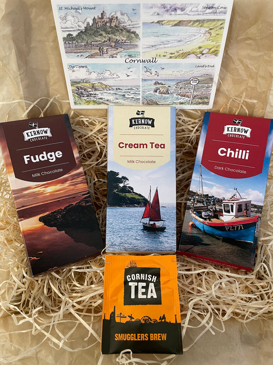 The triple Cornish chocolate bar with a hint of chilli gift box