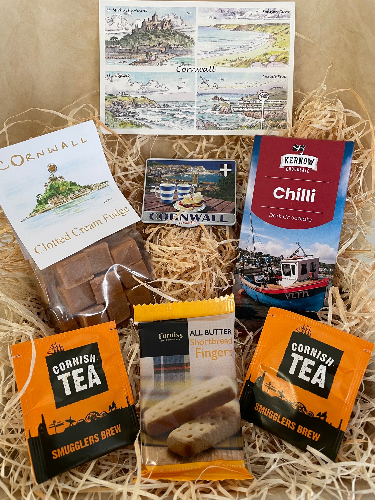 Chilli dark chocolate with clotted cream fudge. Pick your fridge magnet!