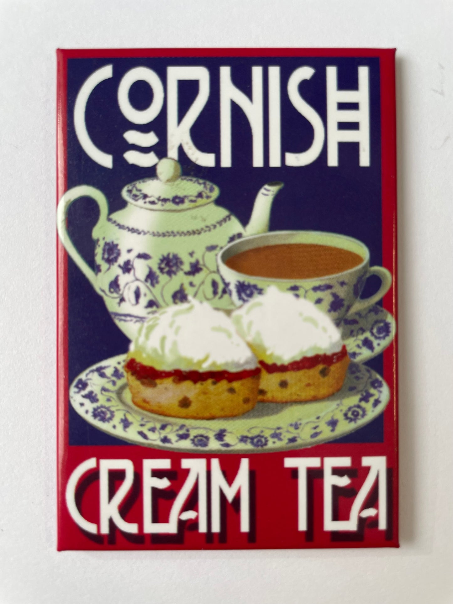 Gift a fridge magnet with a personalised Cornwall postcard with a cup of tea or coffee, choose from 12 Cornwall styles fridge magnets