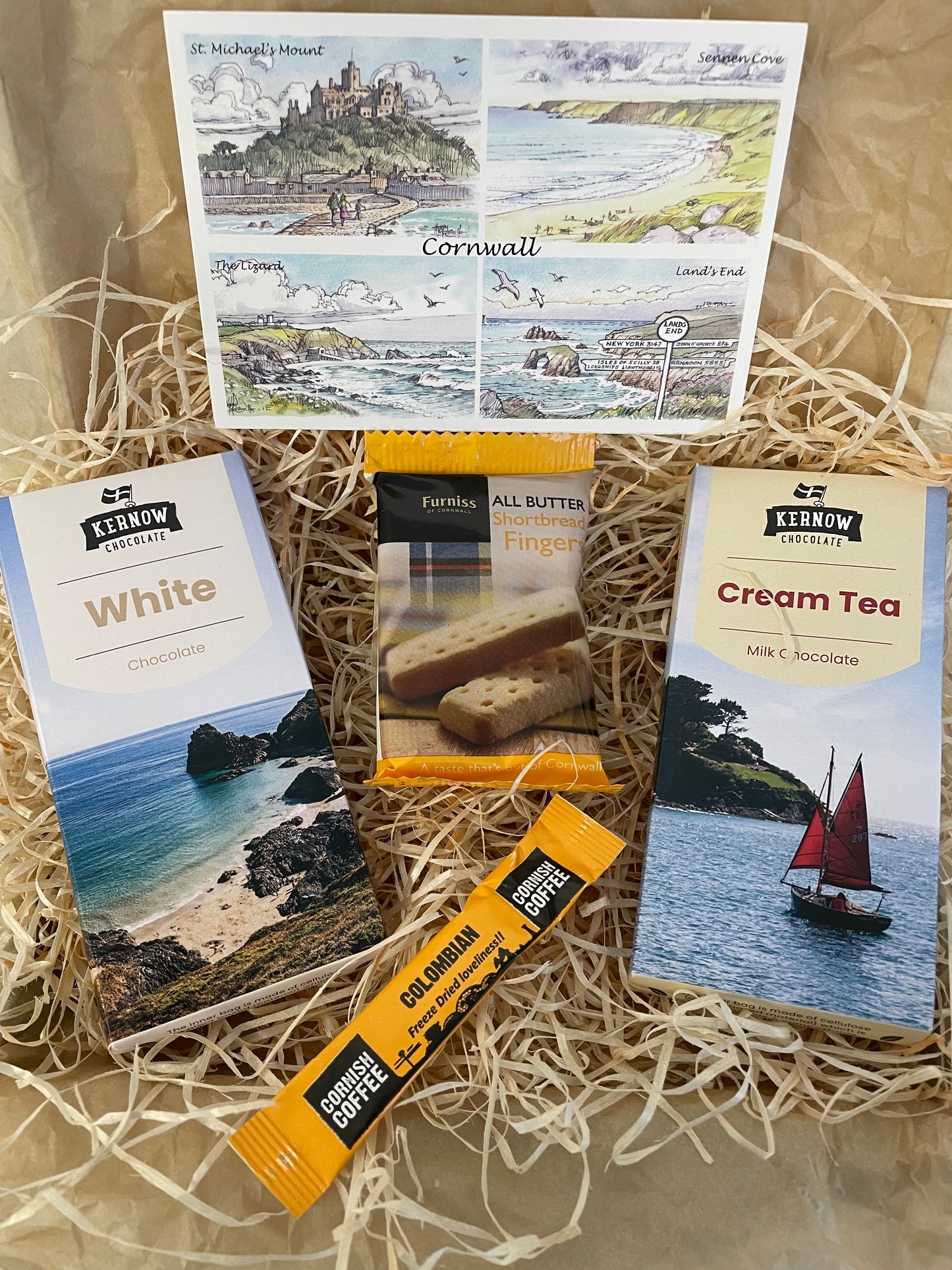 Cornish Cream tea chocolate with white chocolate and shortbread gift box