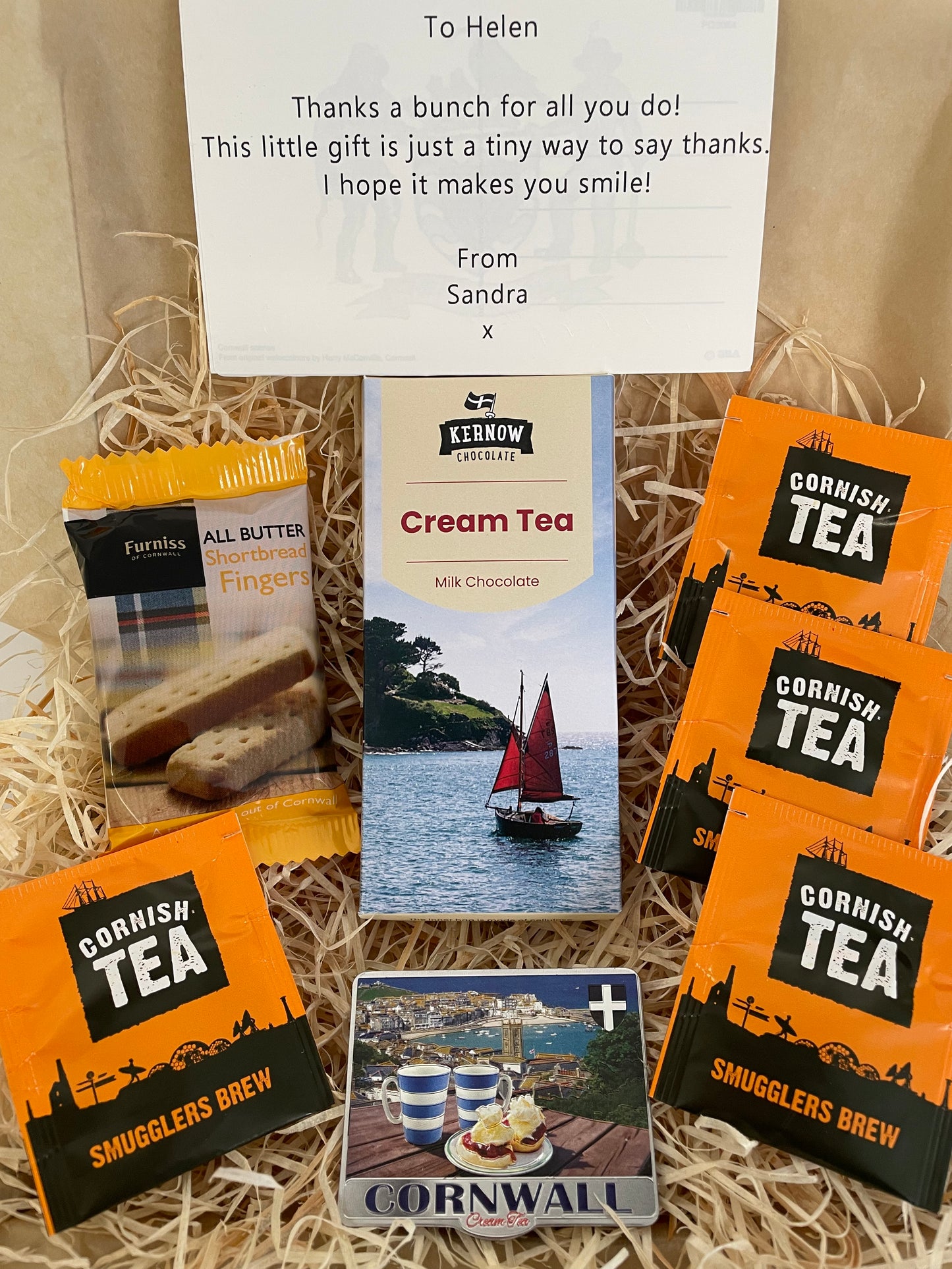Cornish cream tea with a chocolate twist! Includes cream tea foil fridge magnet