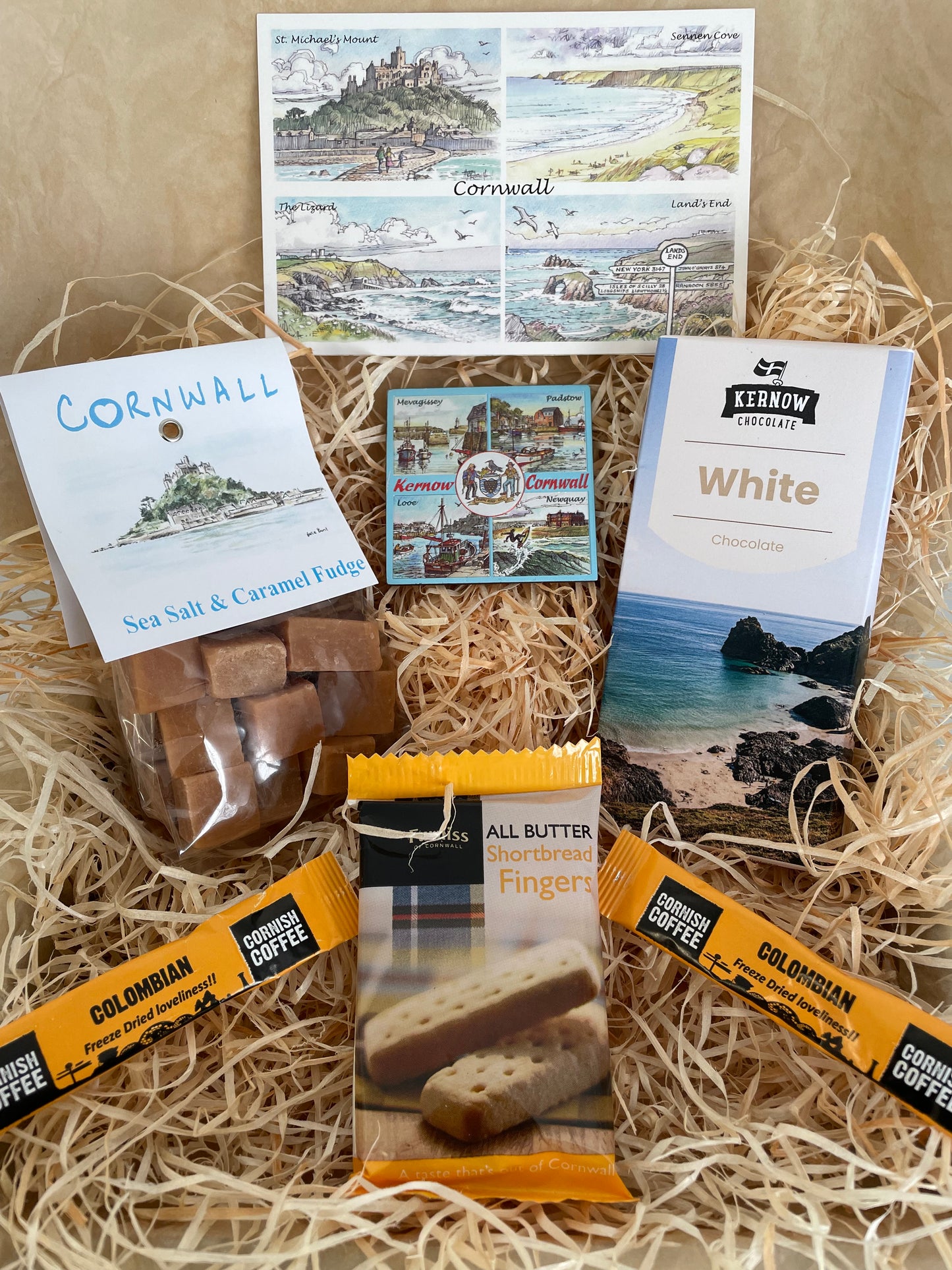 White chocolate with a touch of caramel sea salt fudge. Pick your fridge magnet!
