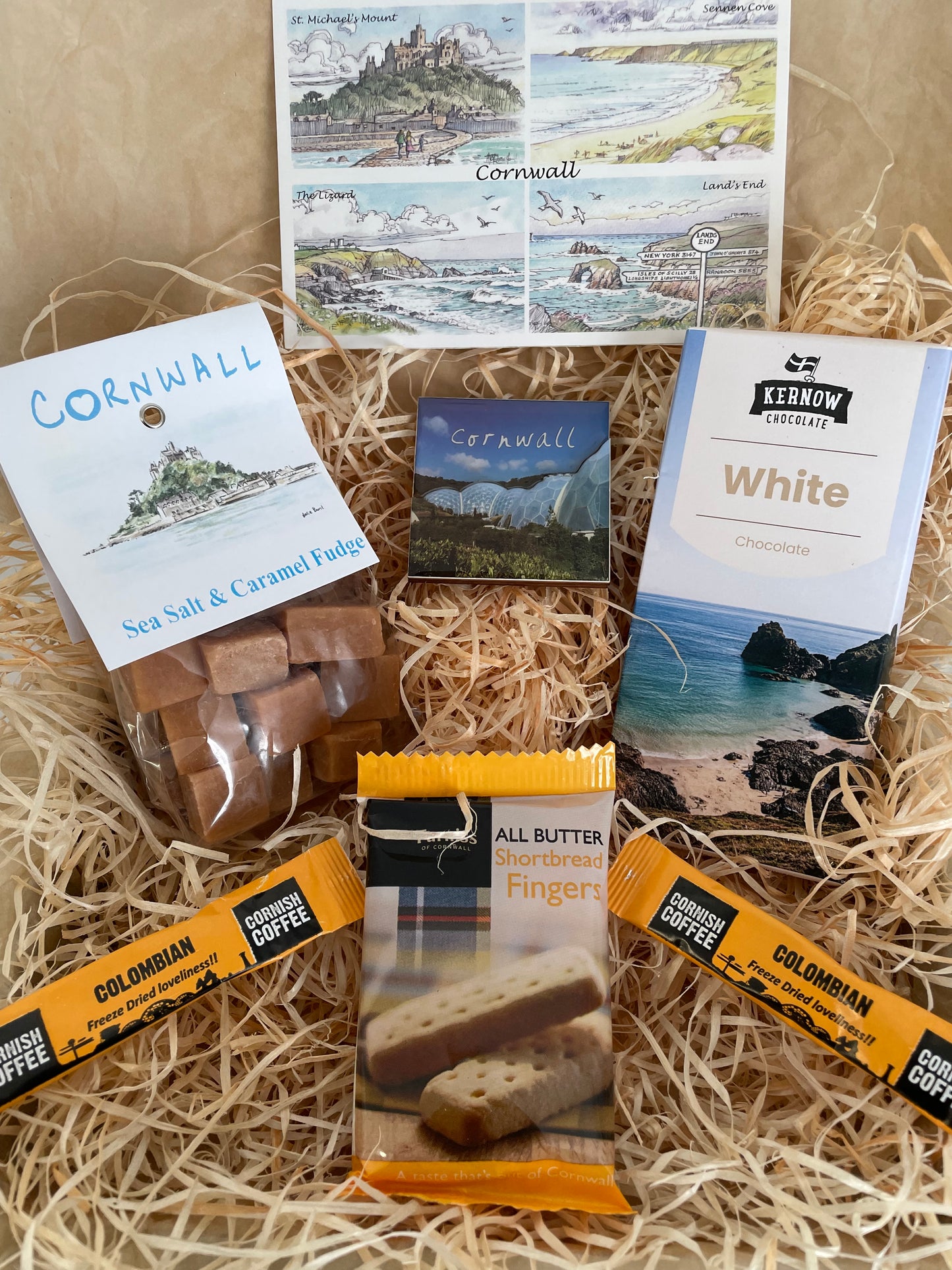 White chocolate with a touch of caramel sea salt fudge. Pick your fridge magnet!
