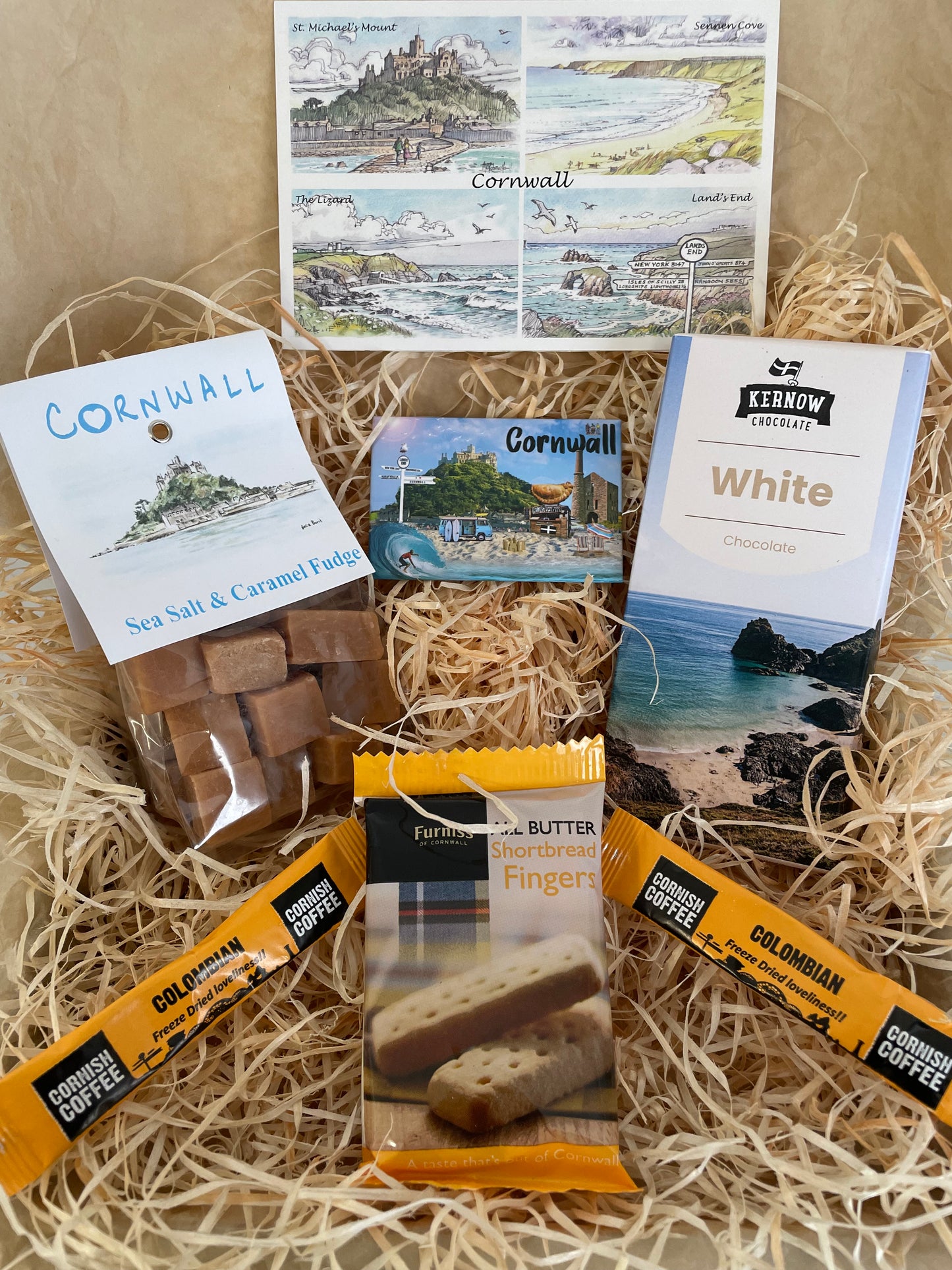 White chocolate with a touch of caramel sea salt fudge. Pick your fridge magnet!