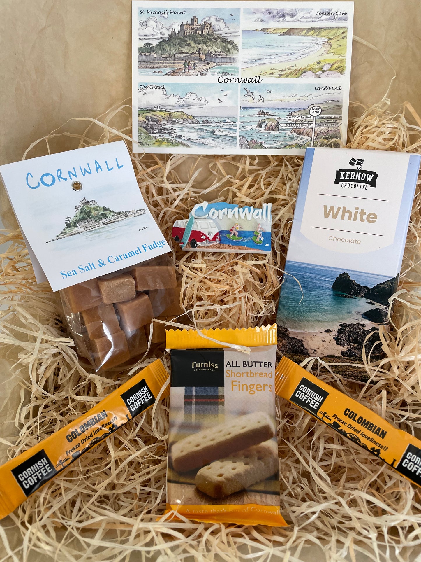 White chocolate with a touch of caramel sea salt fudge. Pick your fridge magnet!