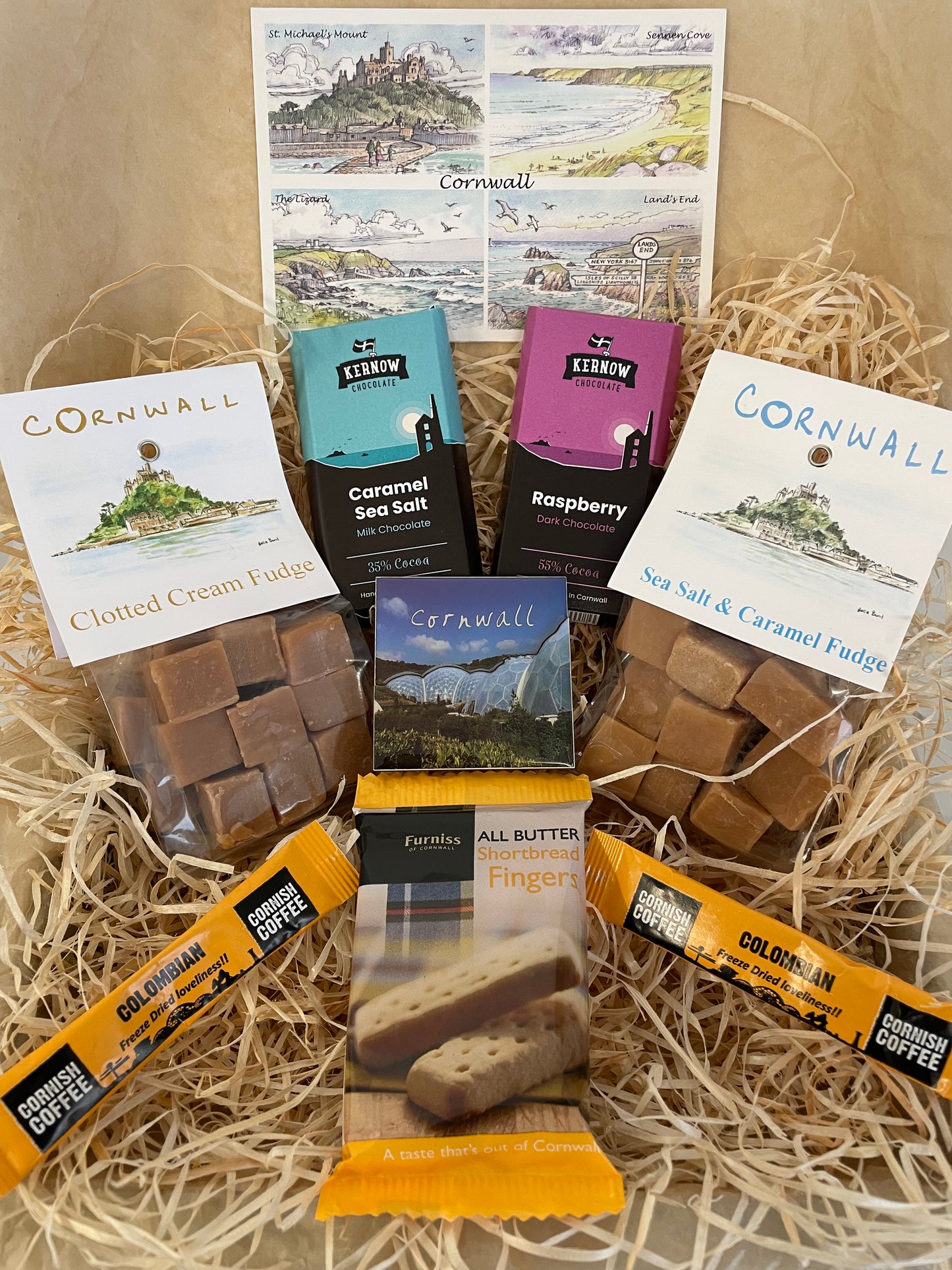 The ultimate Chocolate and fudge Gift box, complete with a fridge magnet of your choice!