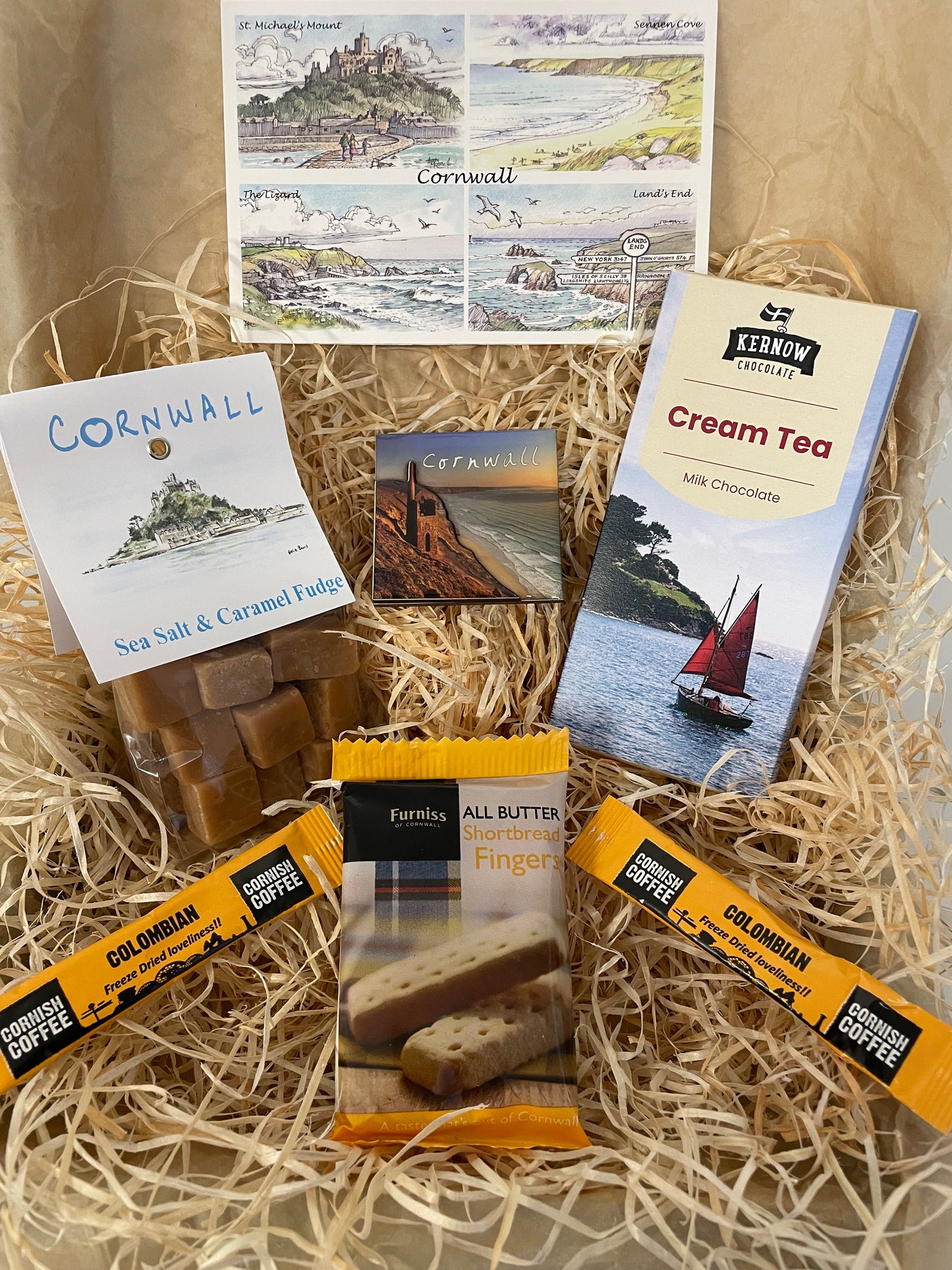 Cream tea chocolate with sea salt caramel fudge. Pick your fridge magnet!