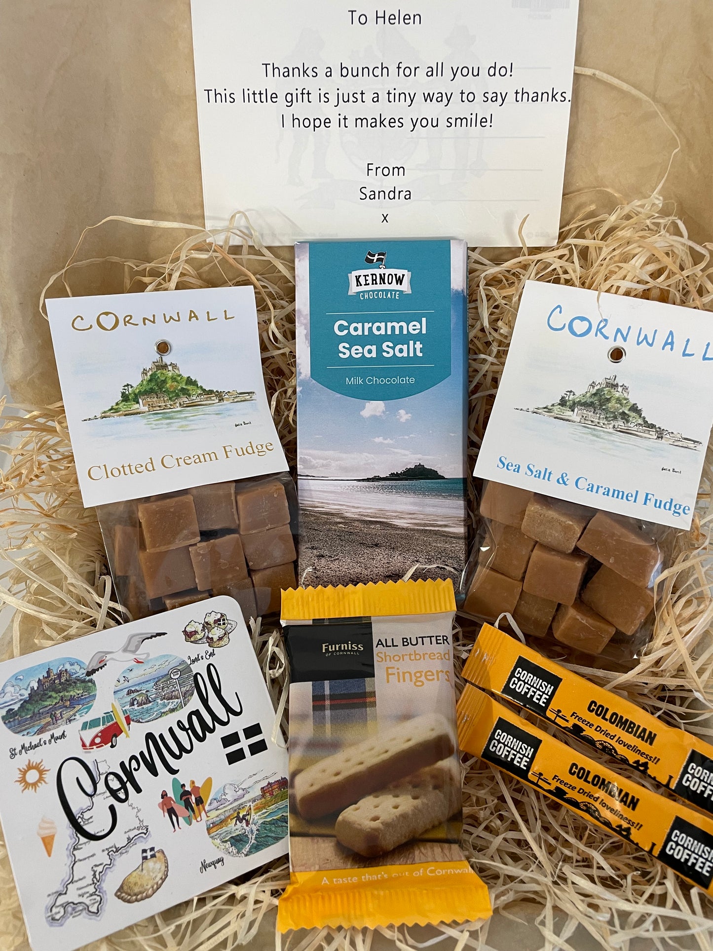 Caramel sea salt chocolate Coaster gift box with two fudge flavours. Select coaster style