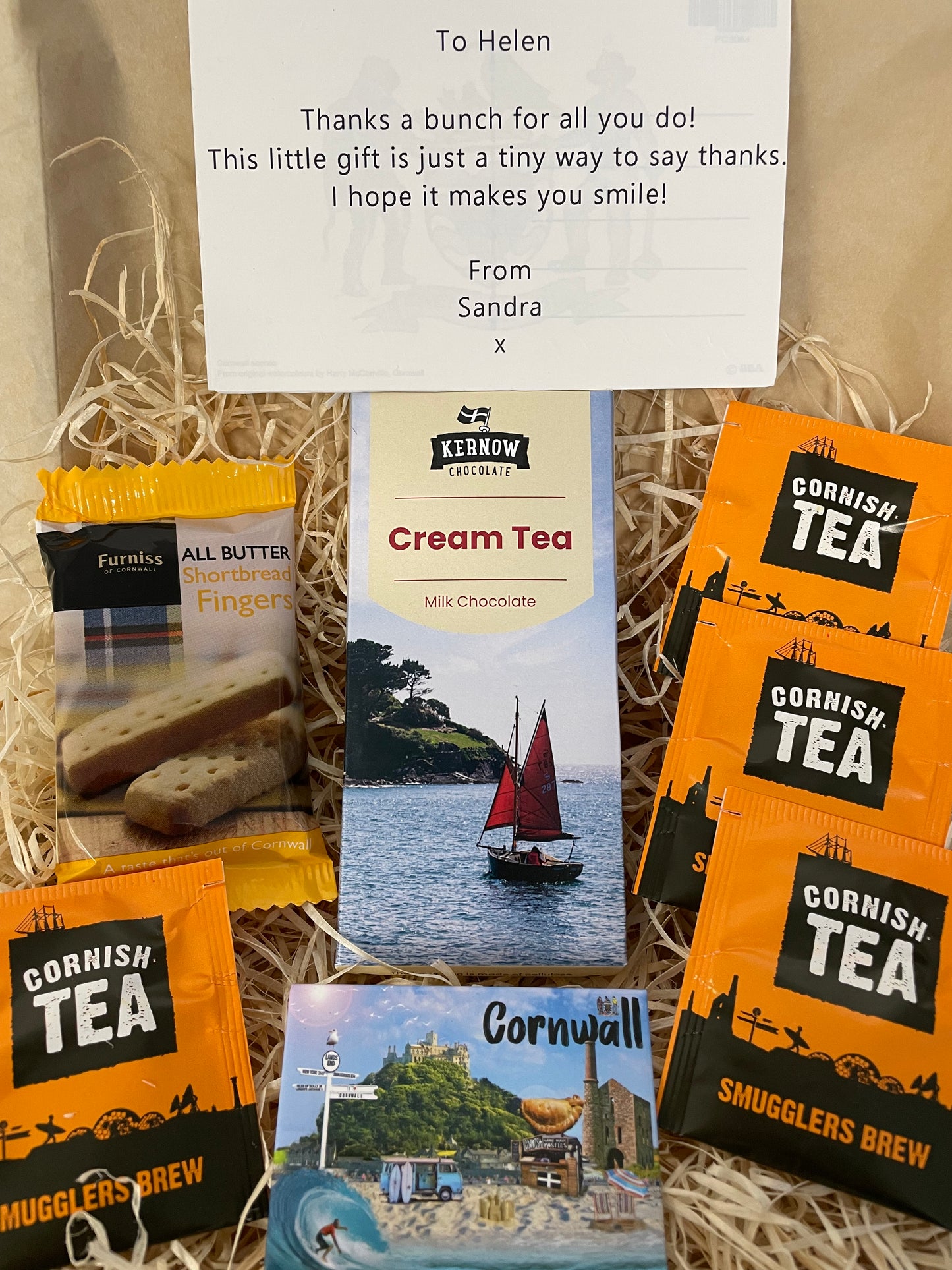 Cornish cream tea with a chocolate twist! Includes a Cornwall landmarks fridge magnet