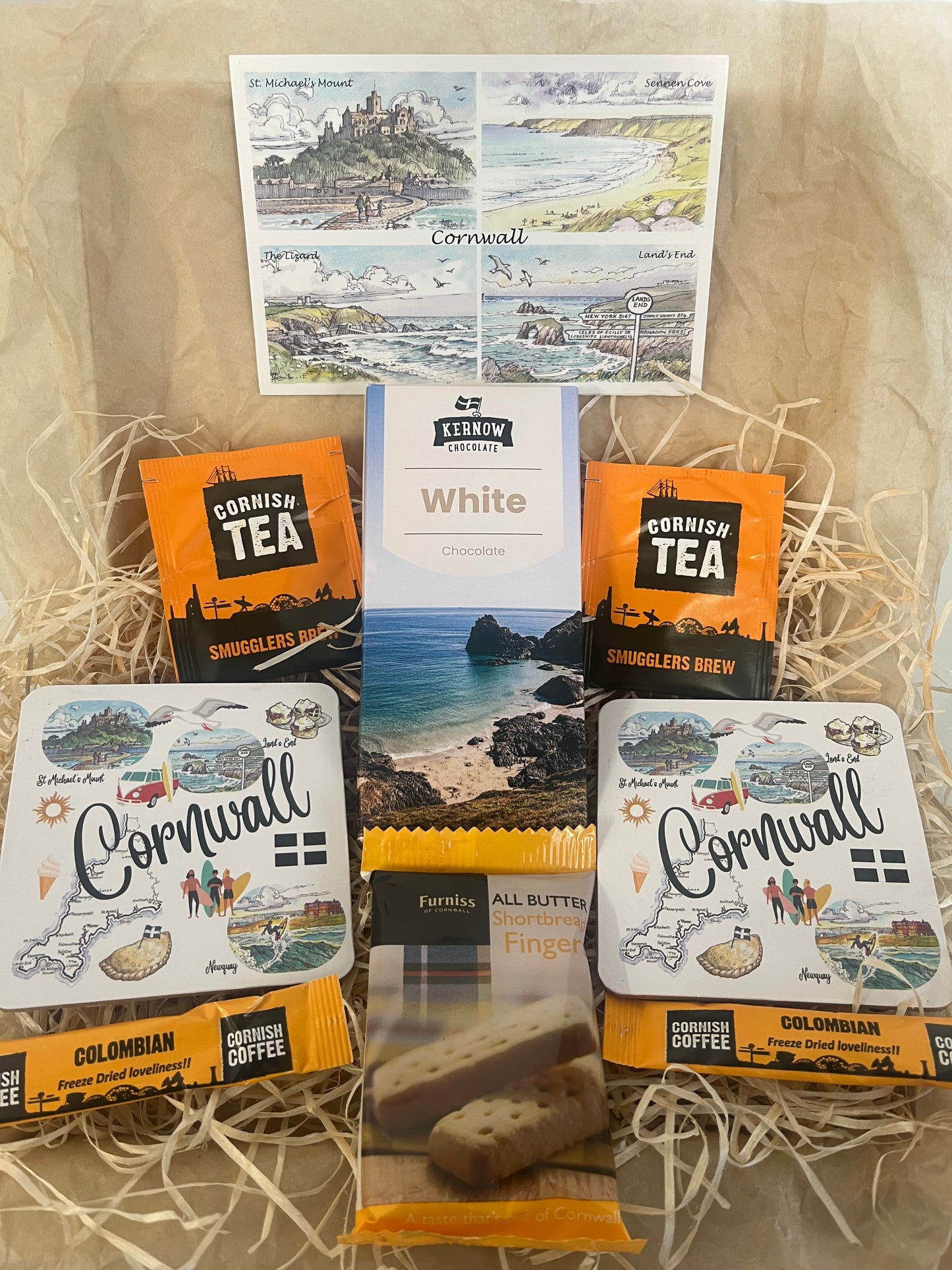 Cornwall landmarks Coaster gift box, choose your chocolate flavour!
