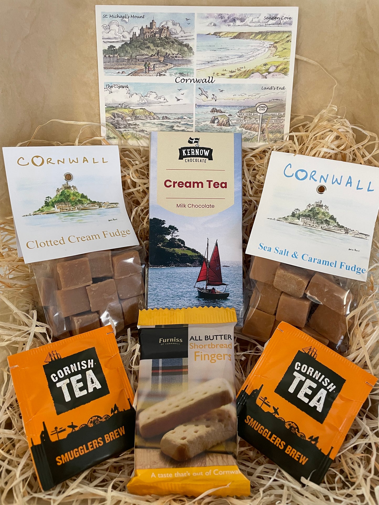 Sea salt & clotted fudge with a chocolate flavour of your choice gift box
