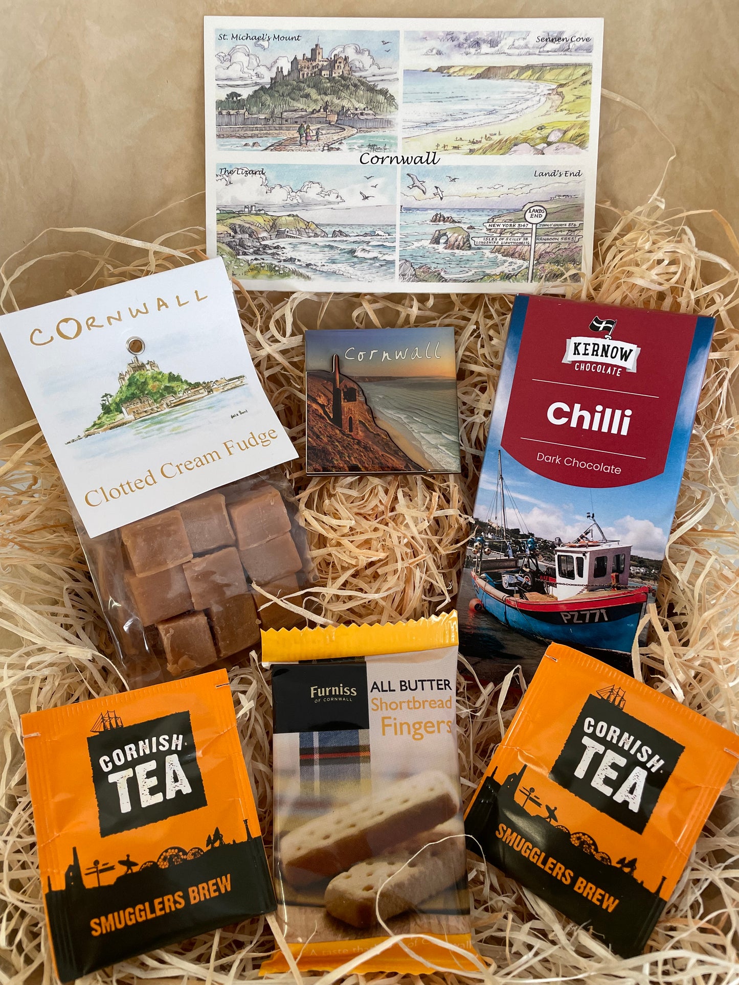 Chilli dark chocolate with clotted cream fudge. Pick your fridge magnet!