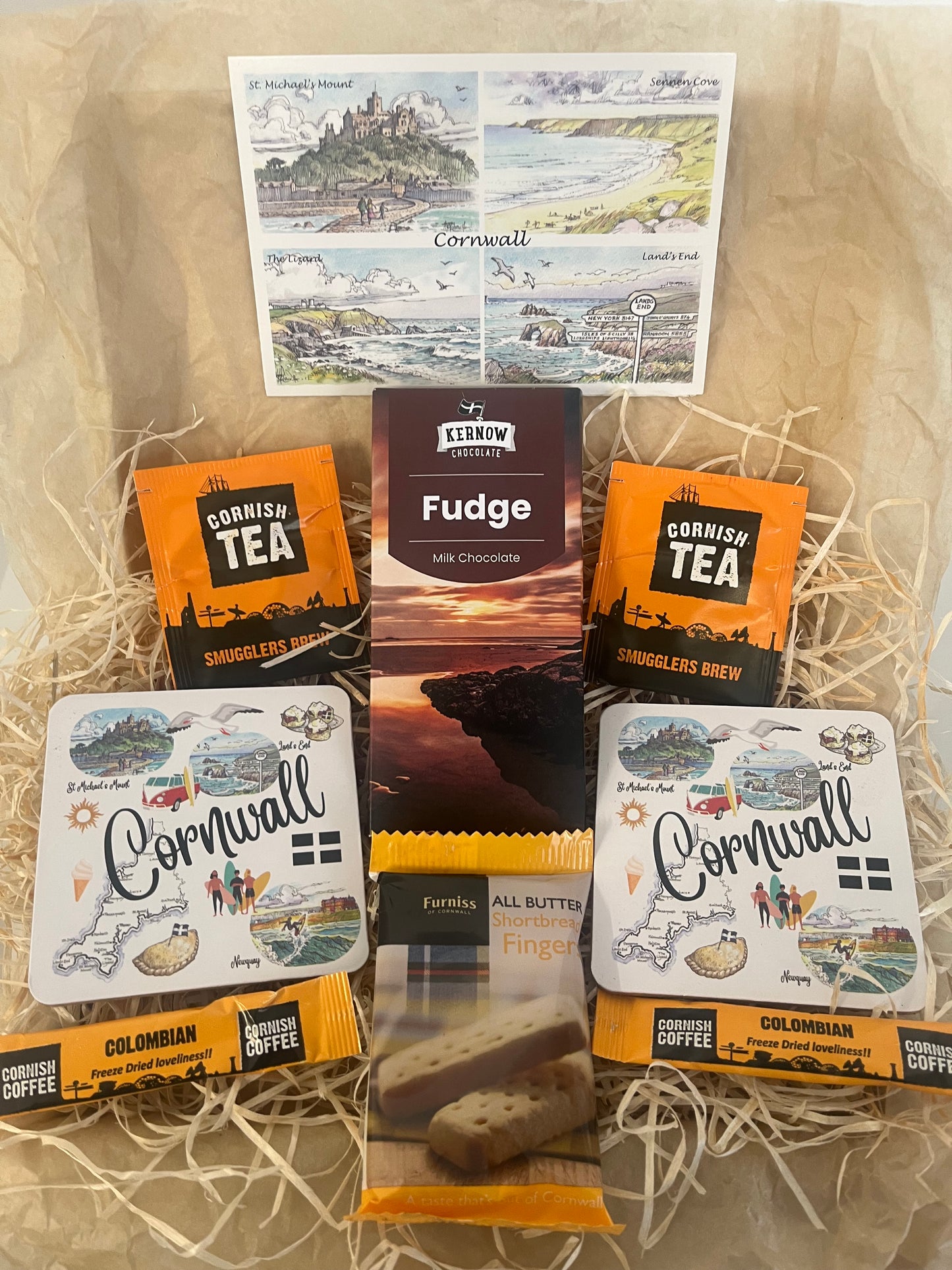 Cornwall landmarks Coaster gift box, choose your chocolate flavour!